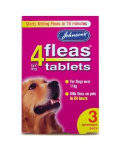 Johnsons Vet - 4fleas Tablets for Dogs - 3 Treatment Pack