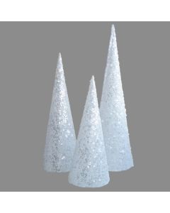 Davies Products Glitter Decor Cones Christmas Decoration