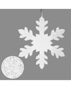 Davies Products Chunky Glitter Snowflake Christmas Tree Bauble - 29cm