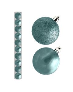 Davies Products Christmas Tree Baubles - Pack of 10 - 6cm Ice