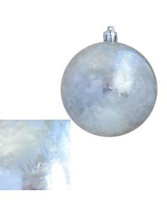 Davies Products Feather Christmas Tree Bauble 8cm - Silver