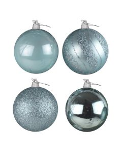 Davies Products Luxury Christmas Tree Baubles - Set of 4 - 15cm - Ice