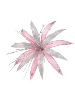 Davies Products Clip-On Super Flower Christmas Decoration - Pink