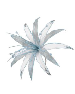 Davies Products Clip-On Super Flower Christmas Decoration - Ice