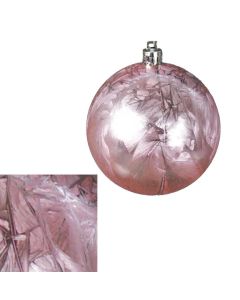 Davies Products Feather Christmas Tree Bauble - 8cm - Blush