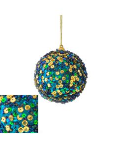 Davies Products Opulent Christmas Tree Bauble - 8cm Kingfisher