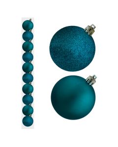Davies Products Christmas Tree Baubles - Pack of 10 - 6cm Kingfisher