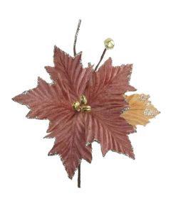 Davies Products Bell Poinsettia Christmas Decoration - Blush
