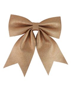 Davies Products Luxury Glitter Bow Christmas Decoration - 28 x 24cm Red/Gold