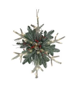 Davies Products LED Rustic Snowflake Christmas Decoration - 60cm