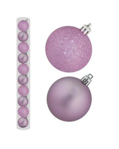 Davies Products Christmas Tree Baubles - Pack of 10 - 6cm Lilac