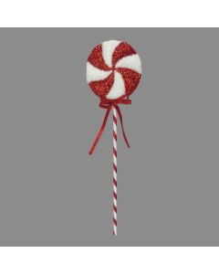 Davies Products Tinsel Swirl Lolly Christmas Decoration - 15.5 x 48cm