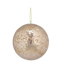 Davies Products Glitter Foam Christmas Tree Bauble - 12cm Rose Gold