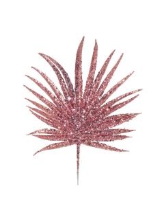 Davies Products Glitter Palm Pick Christmas Decoration - 29cm Blush
