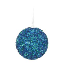 Davies Products Mini Sequin King Christmas Tree Bauble - 10cm