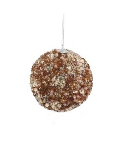 Davies Products Christmas Tree Bauble 10cm - Rose Pearl