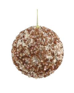 Davies Products Christmas Tree Bauble 15cm - Rose Pearl