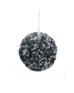 Davies Products Christmas Tree Bauble 10cm - Graphite