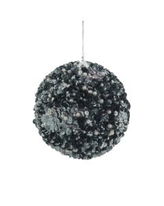 Davies Products Christmas Tree Bauble 12cm - Graphite