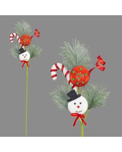 Davies Products Snow Candy Cane Spray Christmas Decoration - 75cm