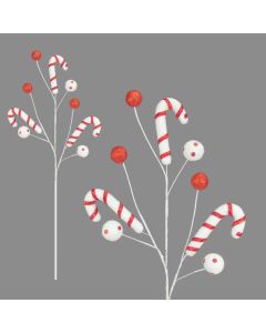 Davies Products Candy Cane Ball Pick Christmas Decoration - 65cm