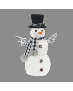 Davies Products Furry Snowman Christmas Decoration - 33cm