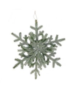 Davies Products Christmas Decoration Snowy Snowflake Wreath - 60cm 