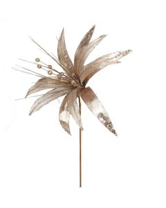 Davies Products Metallic Super Flower Christmas Decoration - Rose Gold