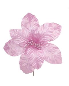 Davies Products Apx Disco Flower Christmas Decoration - 26cm Pink