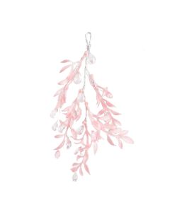Davies Products Dainty Diamante Drop Christmas Tree Bauble - 26cm Pale Pink