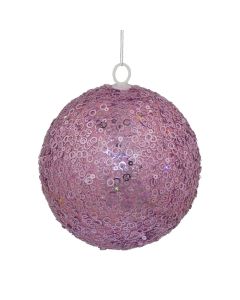 Davies Products Sequin Glitter Christmas Tree Bauble 15cm - Blush