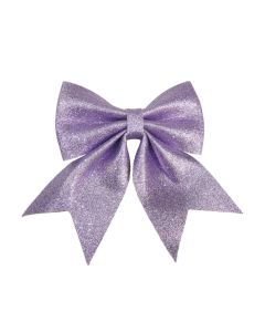 Davies Products Luxury Glitter Bow Christmas Decoration - 24cm Lilac