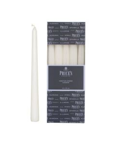 Price's Candles Venetian 10" Candle White Pack of 10