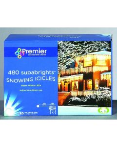 Snowing Icicles 480 LED - White