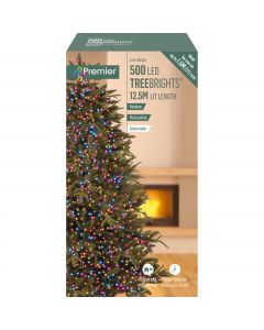 Premier Multi Action Treebrights With Timer 500 LED Rainbow/Green