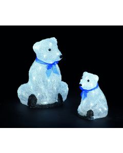 Acrylic Bears With LED's Set 2 - 20 & 30cm