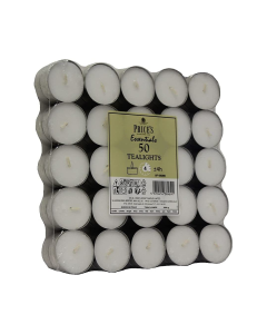 Price's Candles White Tealights - Pack of 50