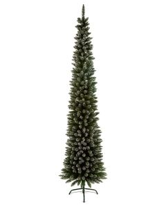 Premier Pencil Pine Snow Tipped Christmas Tree - 7ft