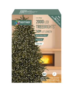 Premier 2000 LED Multi Action Treebrights With Timer White/Warm White