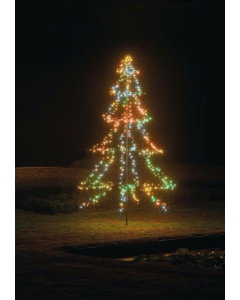 Lumineo 200cm LED Light Up Christmas Tree Black/Multi 420 LEDs